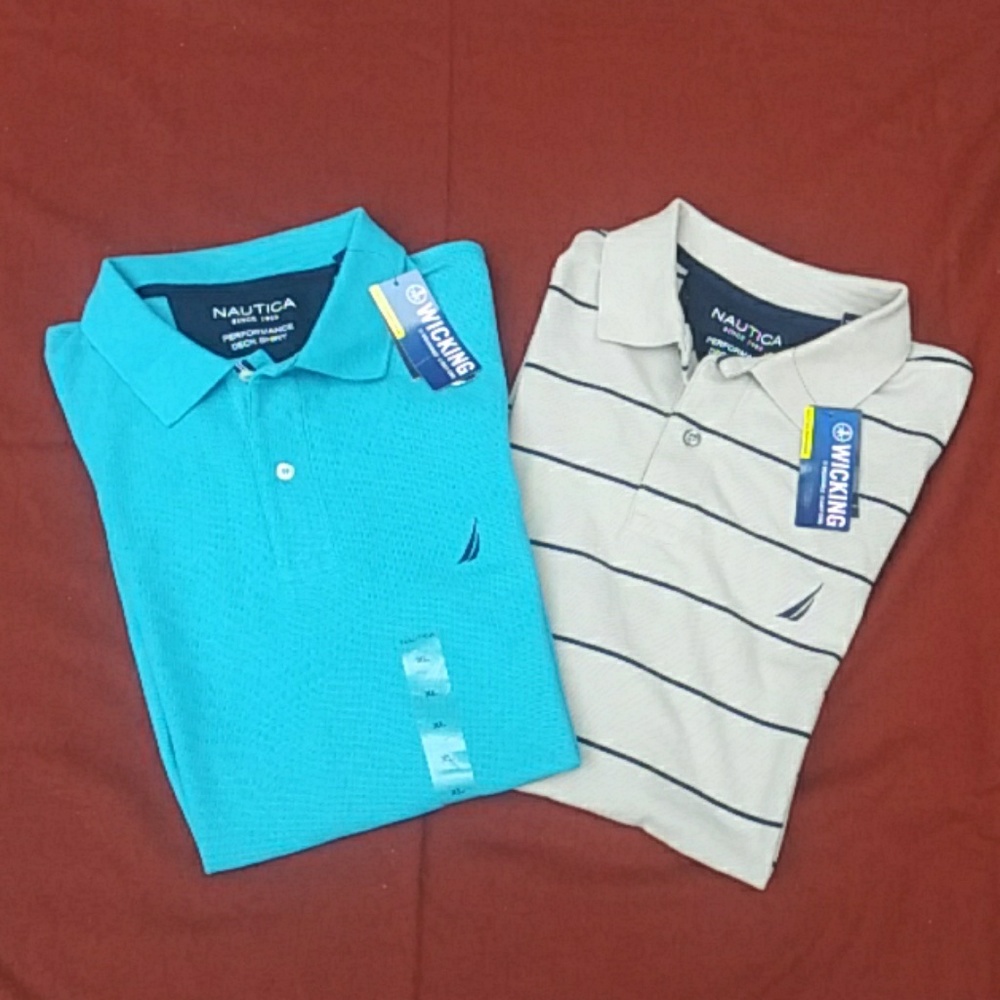 Nautica men's performance deck shirts [2] xl. New